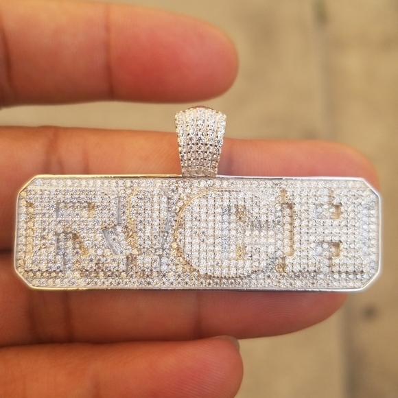 Other - Sterling Silver 925 Rhodium finish Rich Pendant